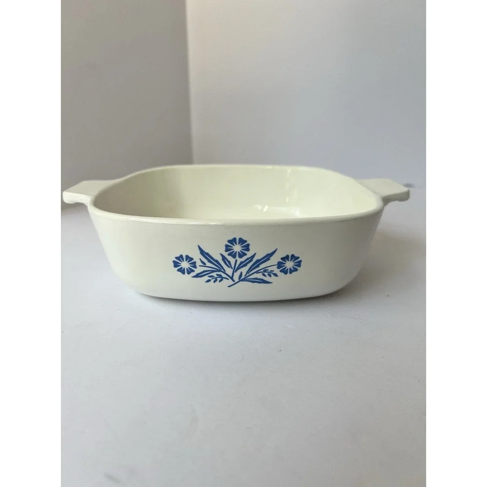 Vintage Corning Ware Blue Cornflower P-1-B 1 Qt & P-1‎ 3/4-B 1 3/4 Qt No Lids